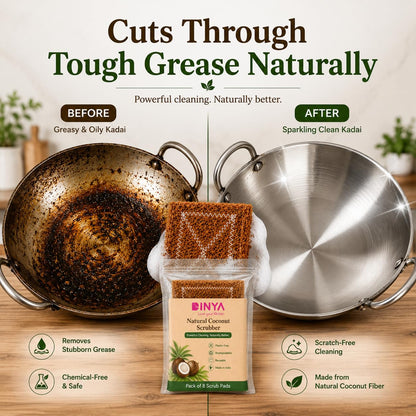 natural coconut coir dish washing scrub pads