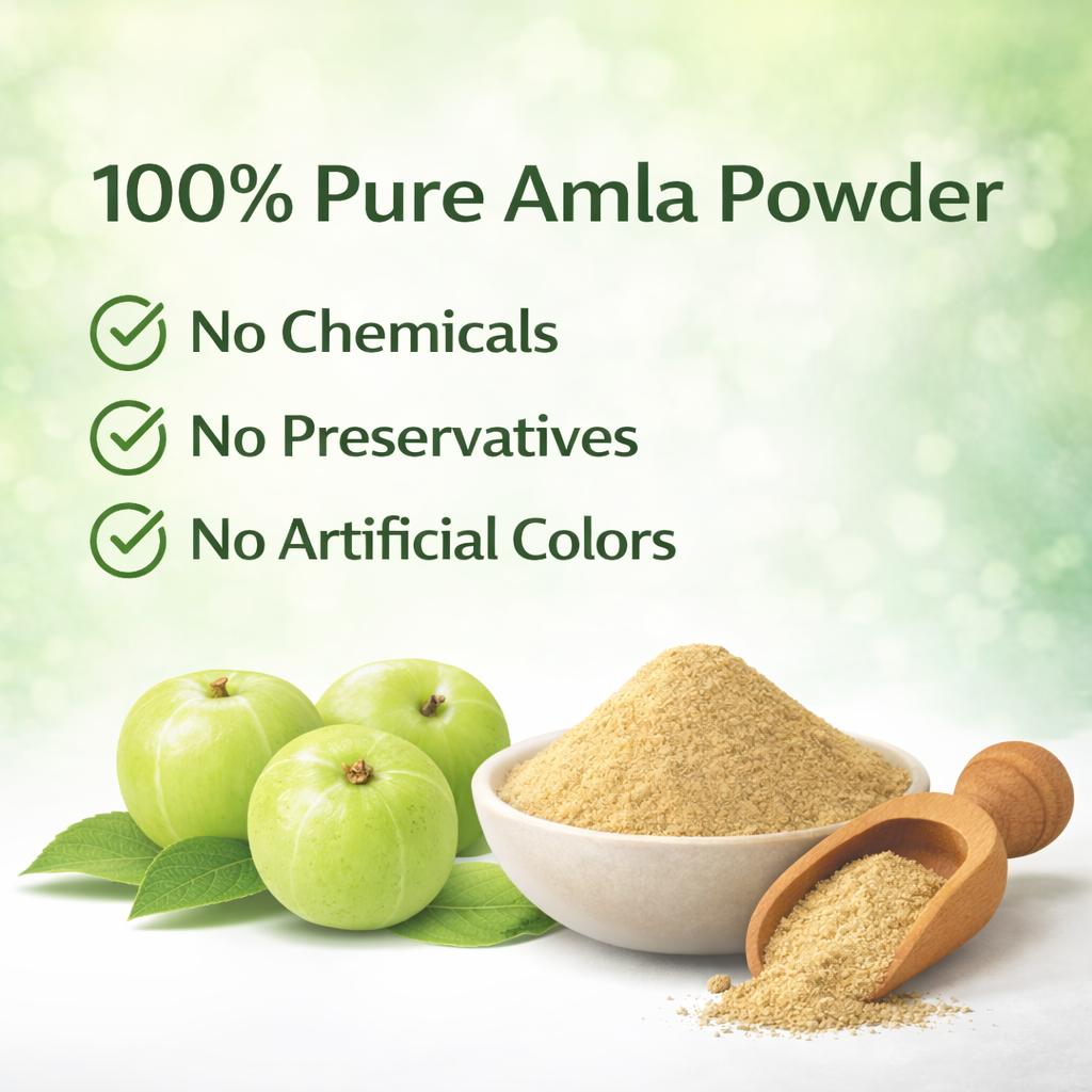 Amla Powder (100% Organic) for Eating, Drinking, Hair & Skin