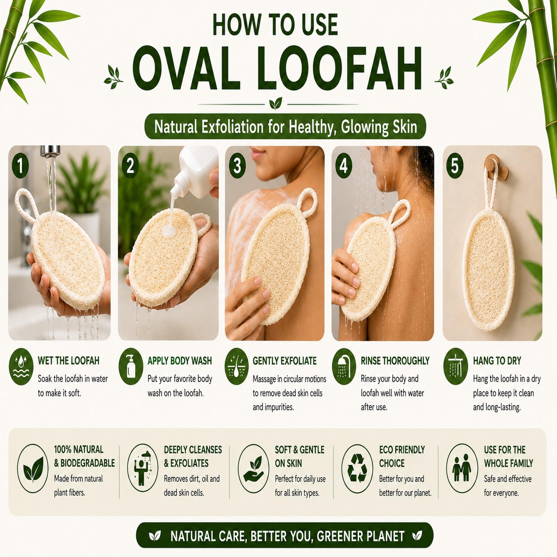 oval loofah daily usage