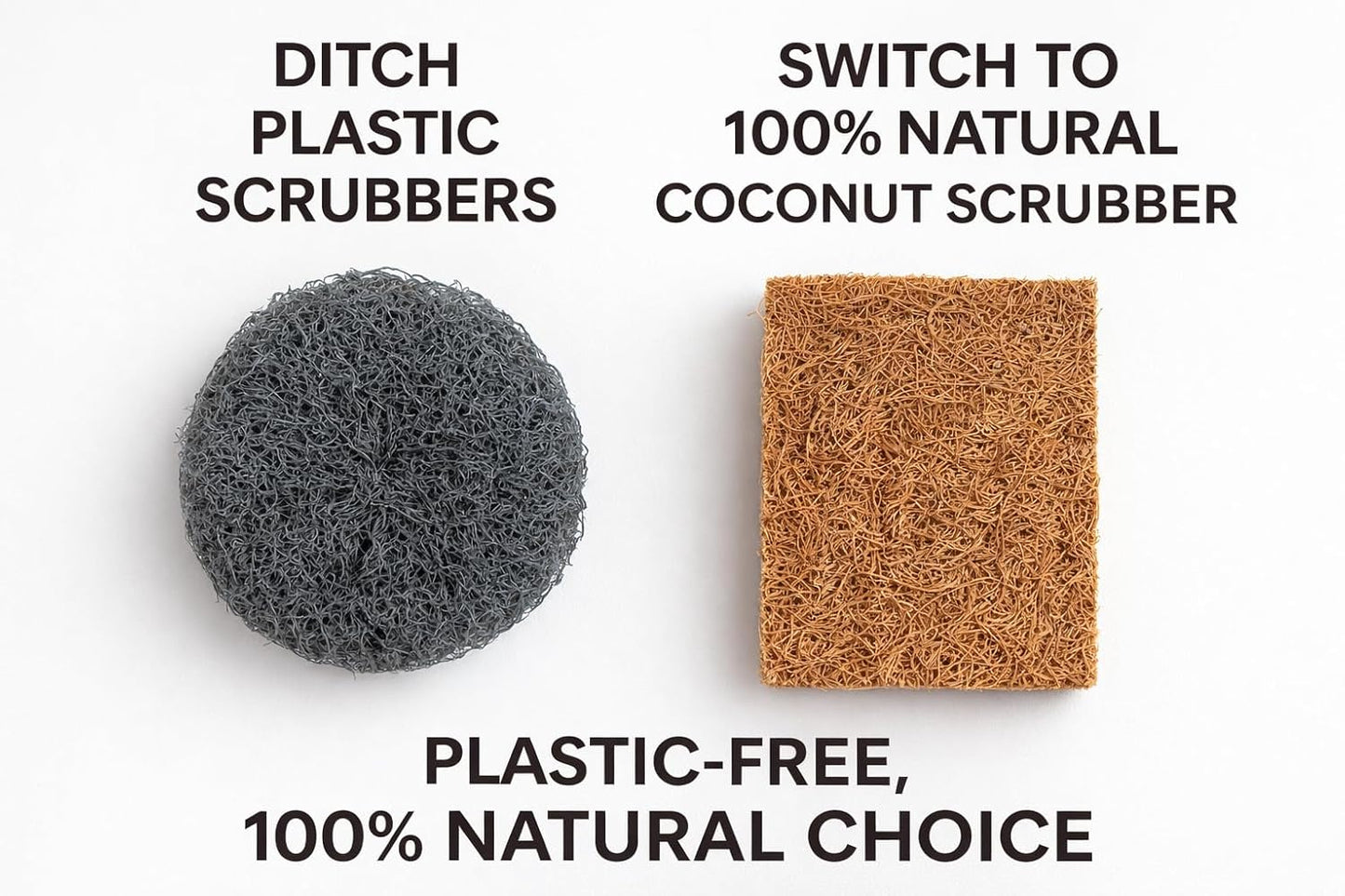 Natural Coconut Coir Dish Washing Scrub Pads