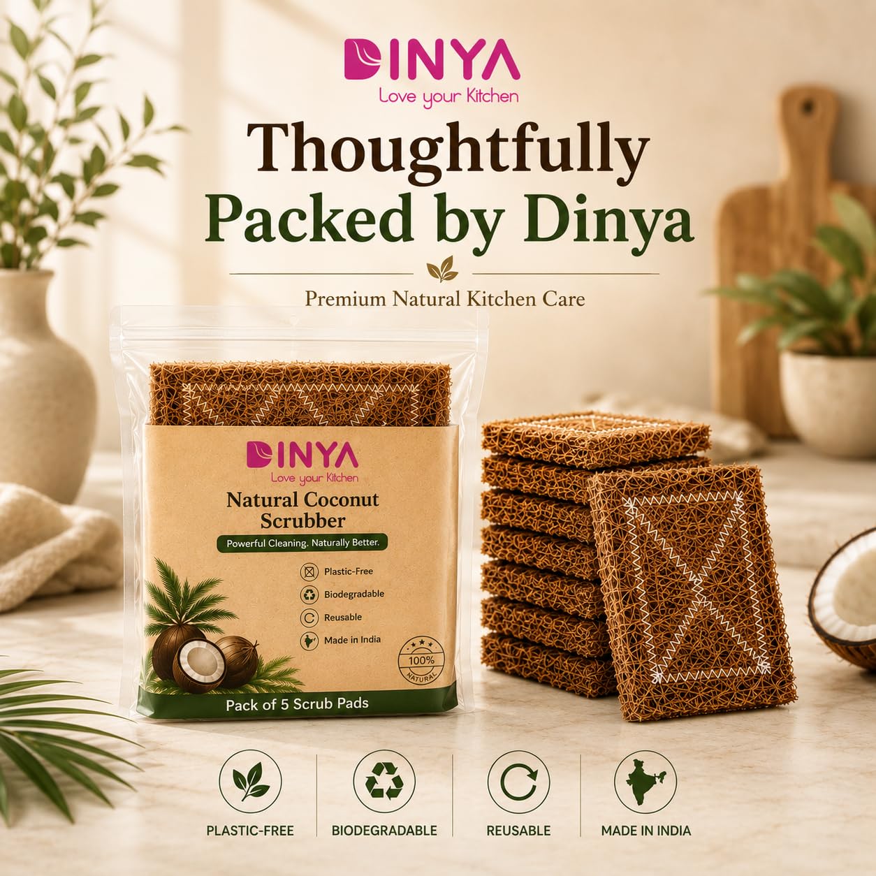 premium pack coconut coir scrubber