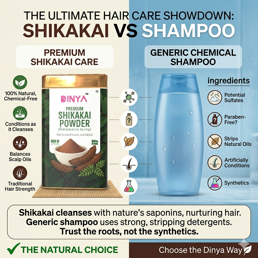 Shikakai powder vs shampoo