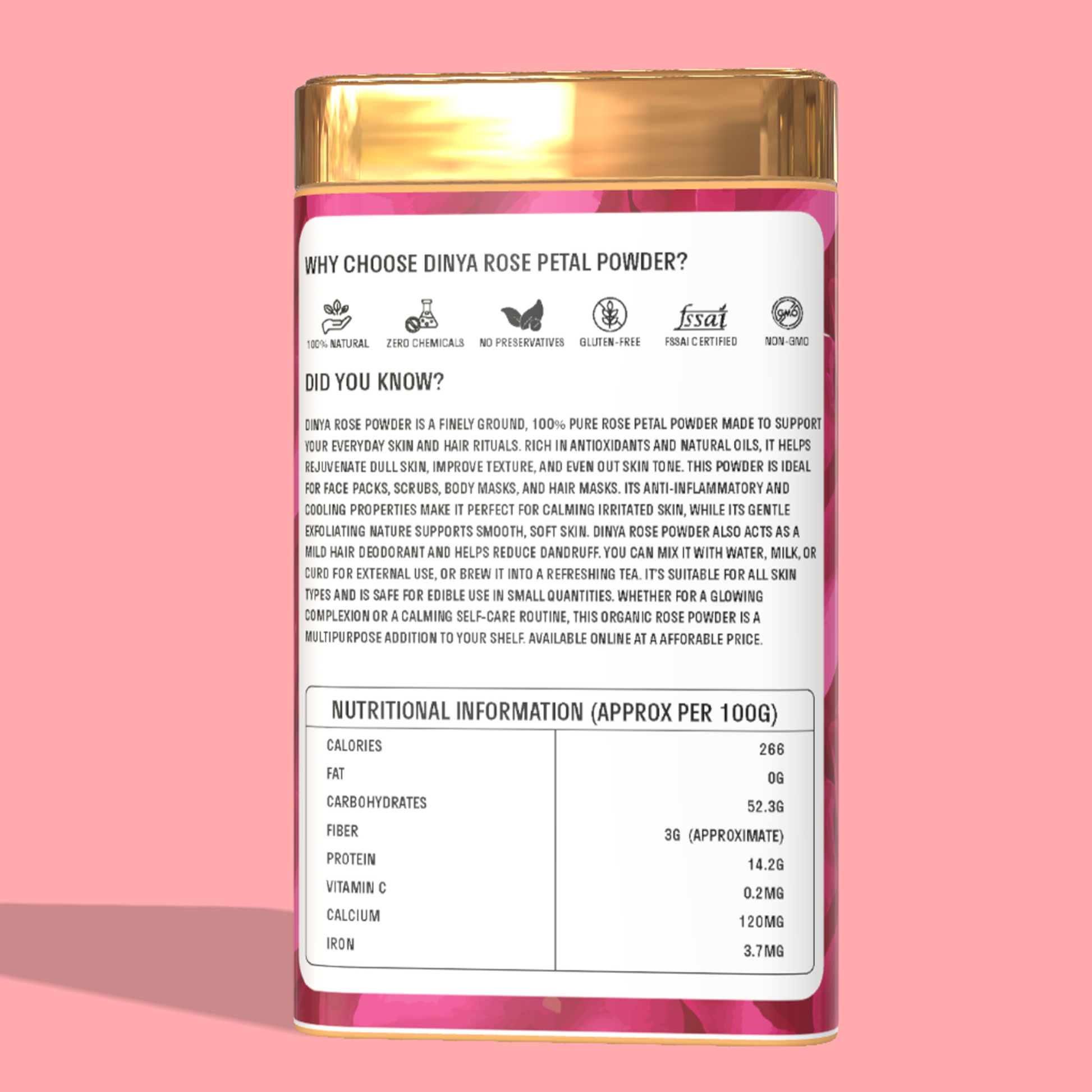 Why choose dinya rose petals powder