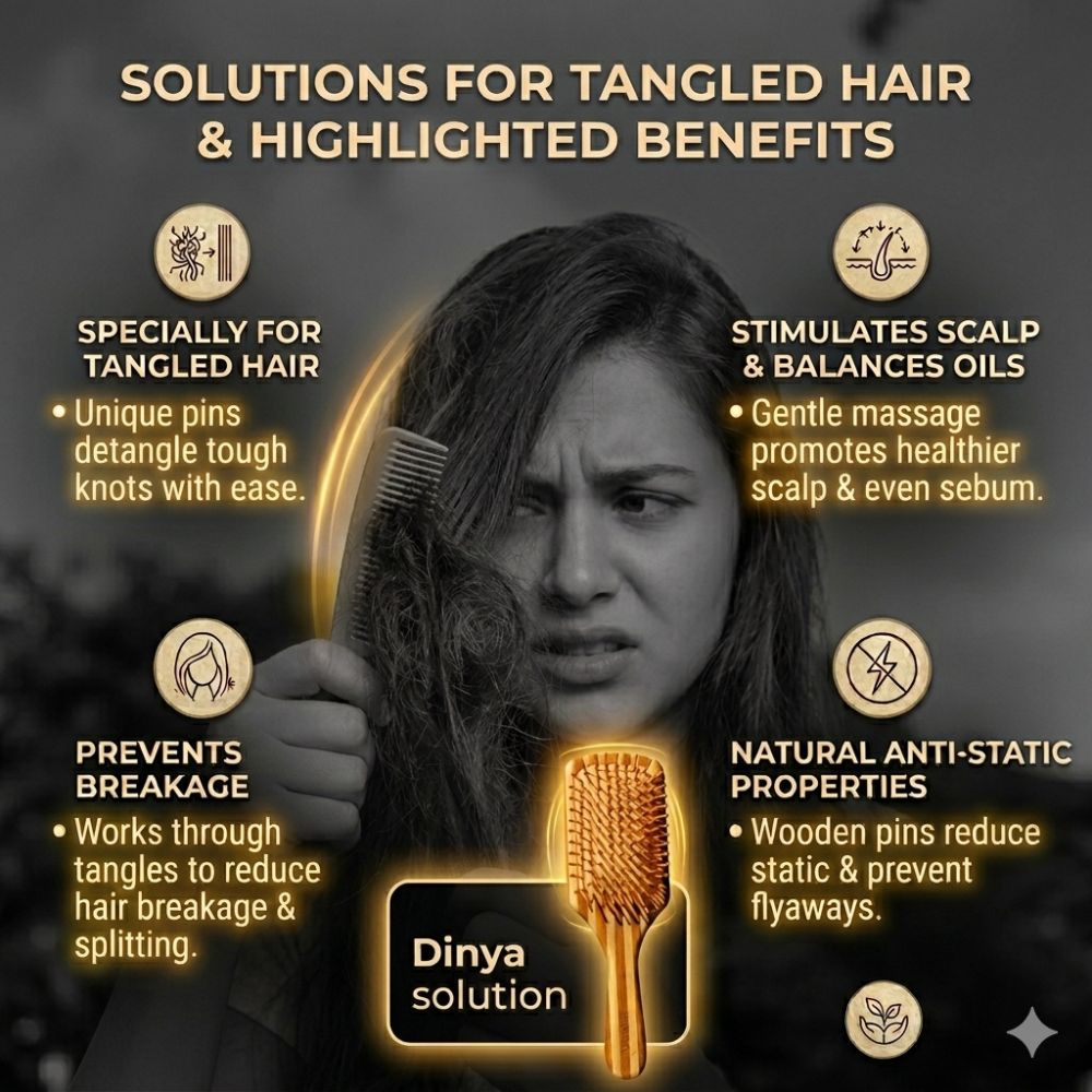 Why choose dinya wooden paddle hair brush
