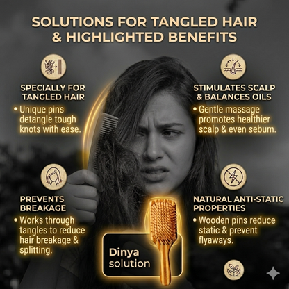 Why choose dinya wooden paddle hair brush
