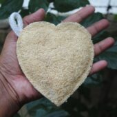 Heart Shaped Natural Loofah