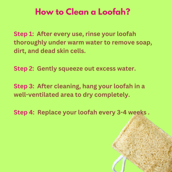 clean Loofah Bath Scrubber