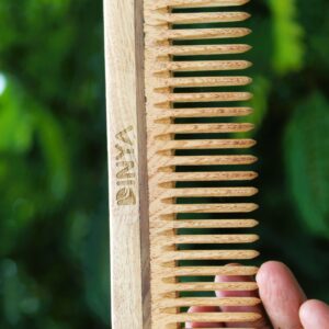 Dinya Wide tooth neem comb combo